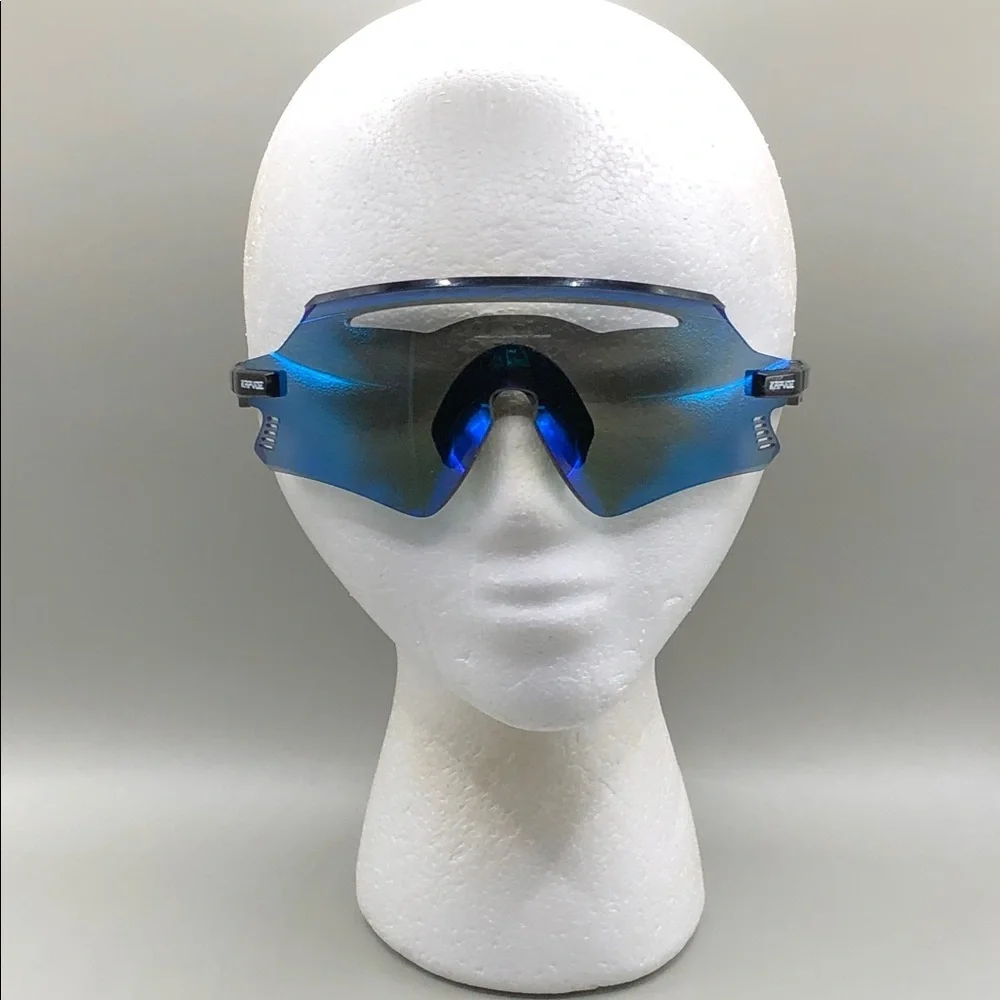 KAPVOE Sunglasses KE-X1 Kapvoe Sports Cycling Shield Sunglasses NEW Unisex Blue